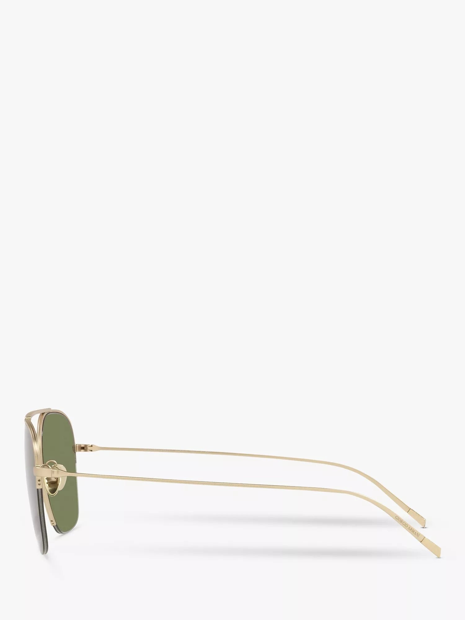 Emporio Armani square sunglasses matte pale gold (British brand)