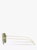 Emporio Armani square sunglasses matte pale gold (British brand)