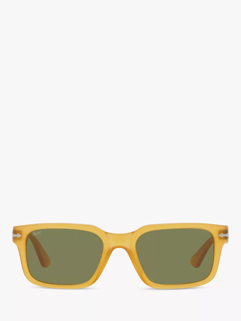 Persol PO3272S rectangular sunglasses honey green frame, imported from the UK