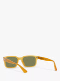 Persol PO3272S rectangular sunglasses honey green frame, imported from the UK