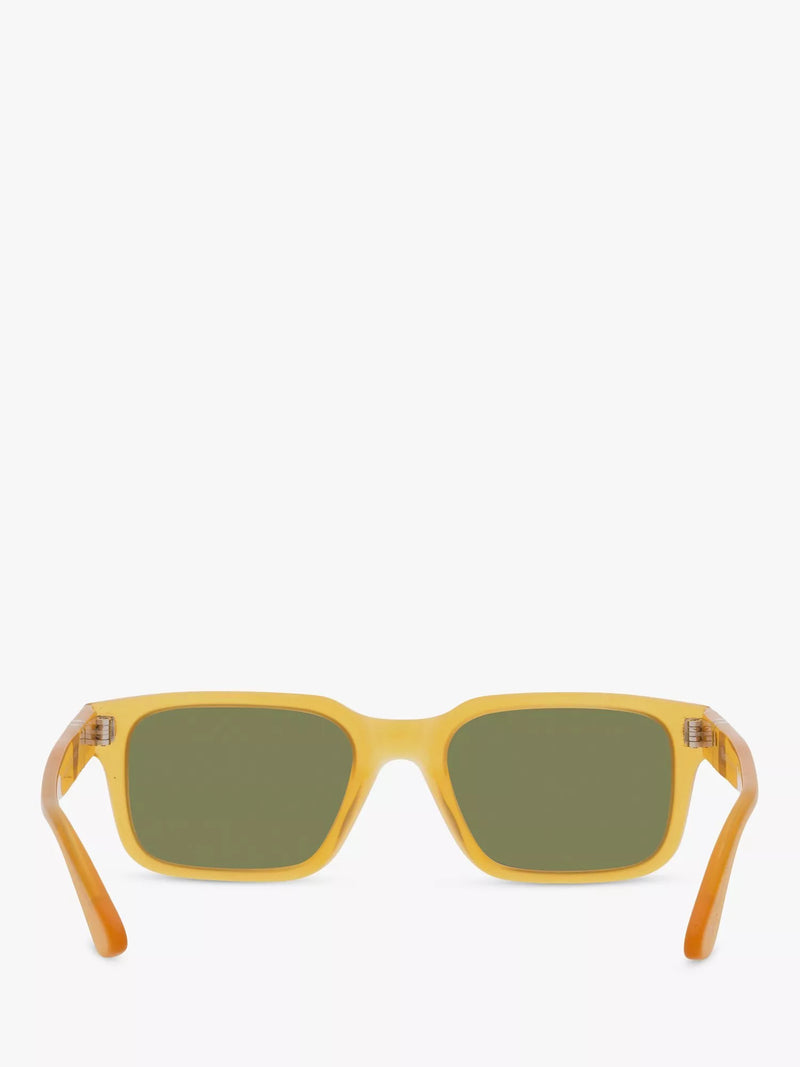 Persol PO3272S rectangular sunglasses honey green frame, imported from the UK