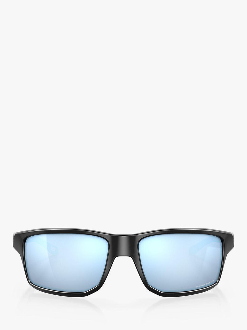 Oakley Gibston Polarised square sunglasses matte black blue Prizm, UK version