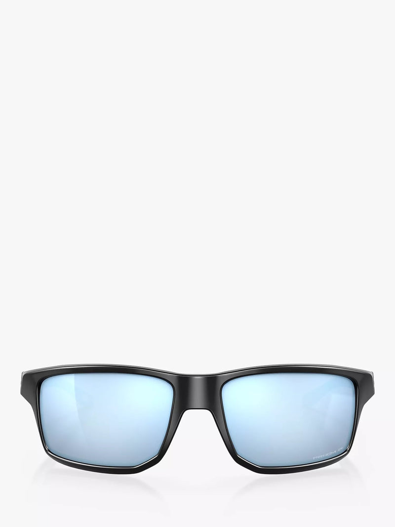 Oakley Gibston Polarised square sunglasses matte black blue Prizm, UK version