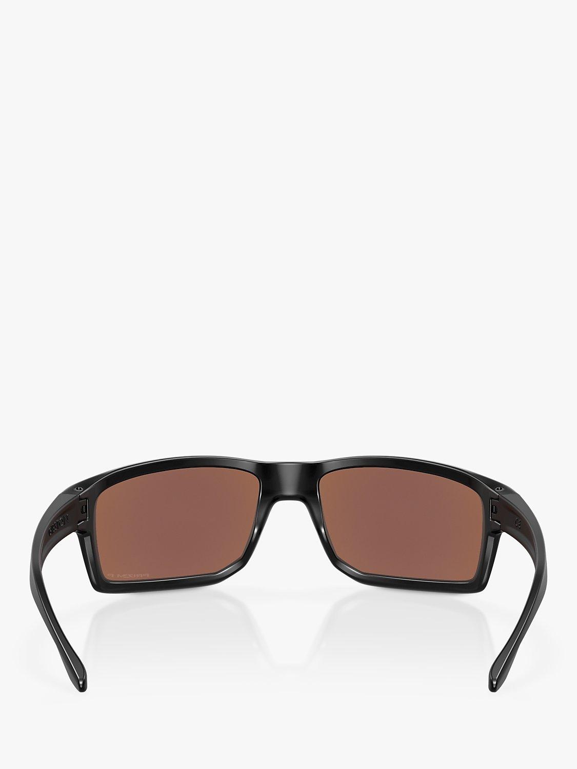 Oakley Gibston Polarised square sunglasses matte black blue Prizm, UK version