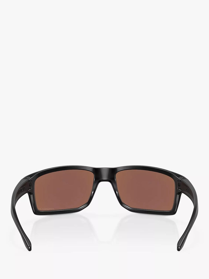 Oakley Gibston Polarised square sunglasses matte black blue Prizm, UK version