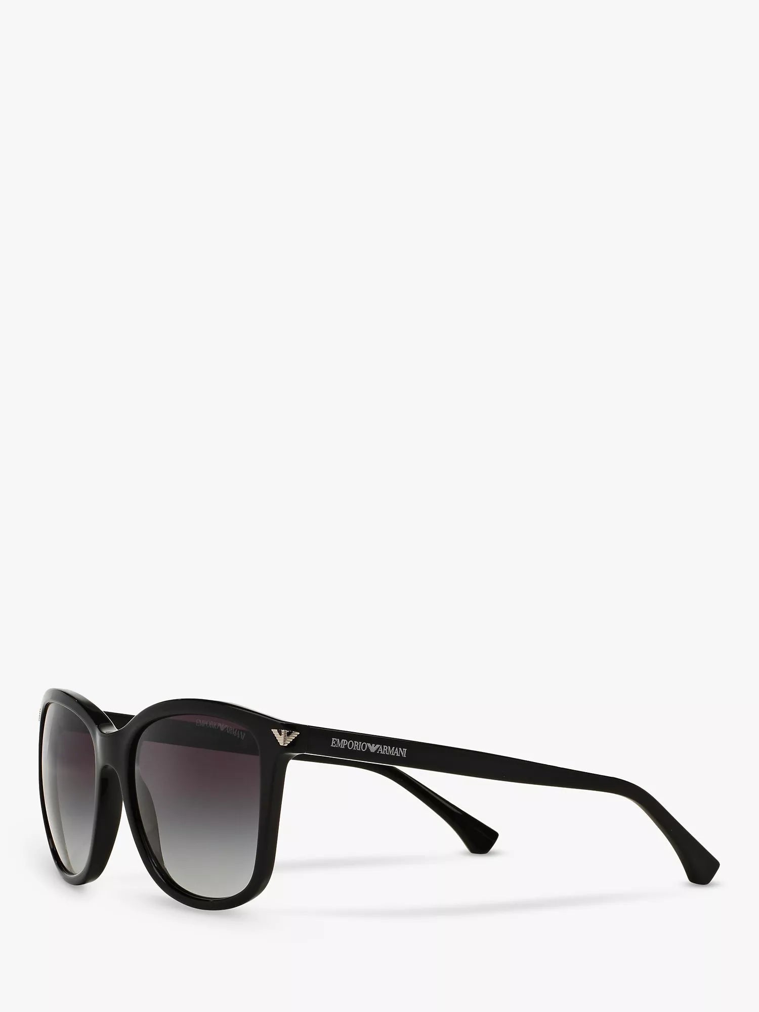 Emporio Armani square sunglasses black/grey gradient 56mm, imported from the UK