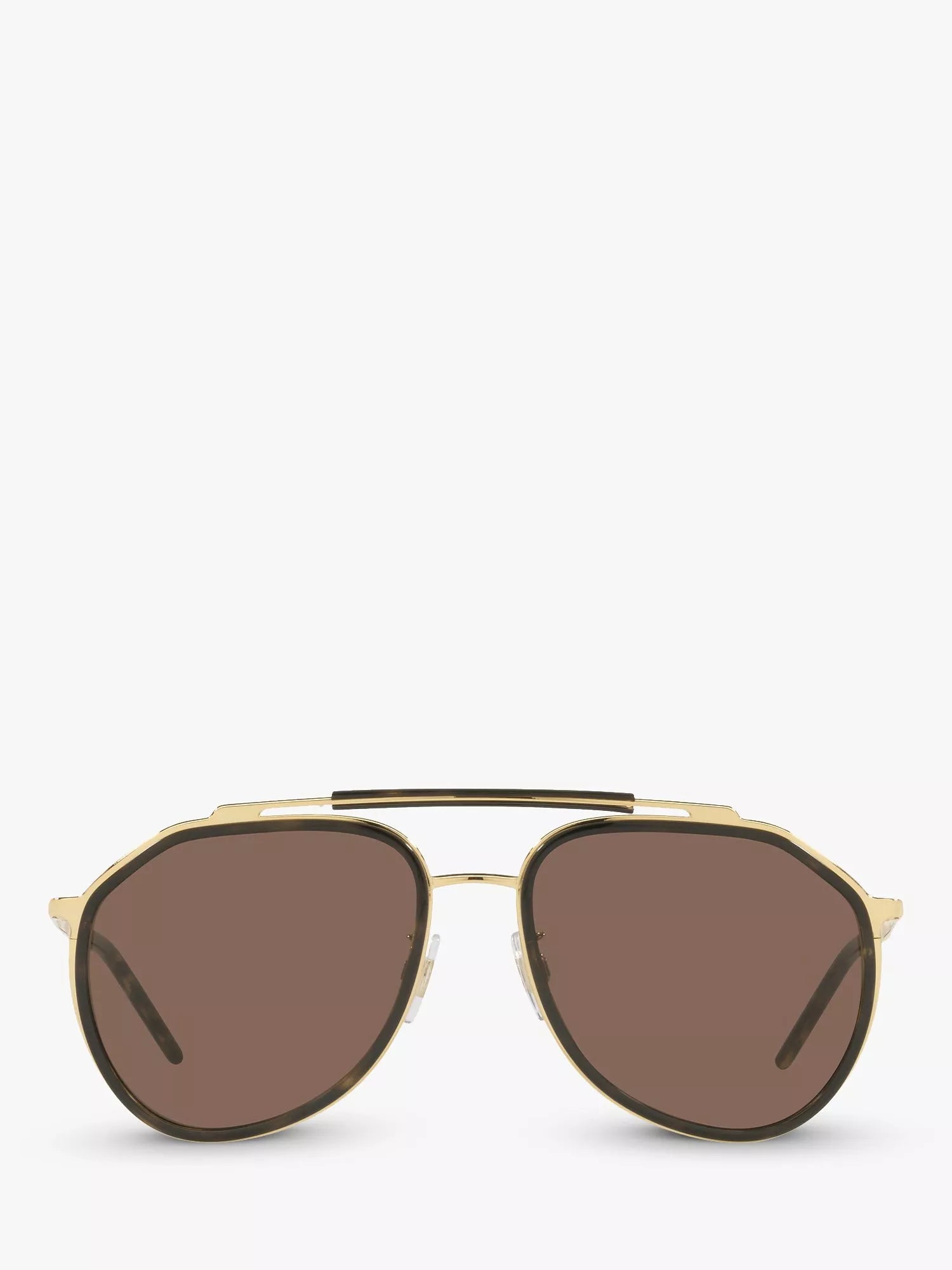 Dolce & Gabbana aviator gold Havana sunglasses, UK version