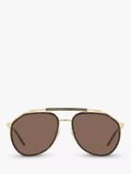 Dolce & Gabbana aviator gold Havana sunglasses, UK version