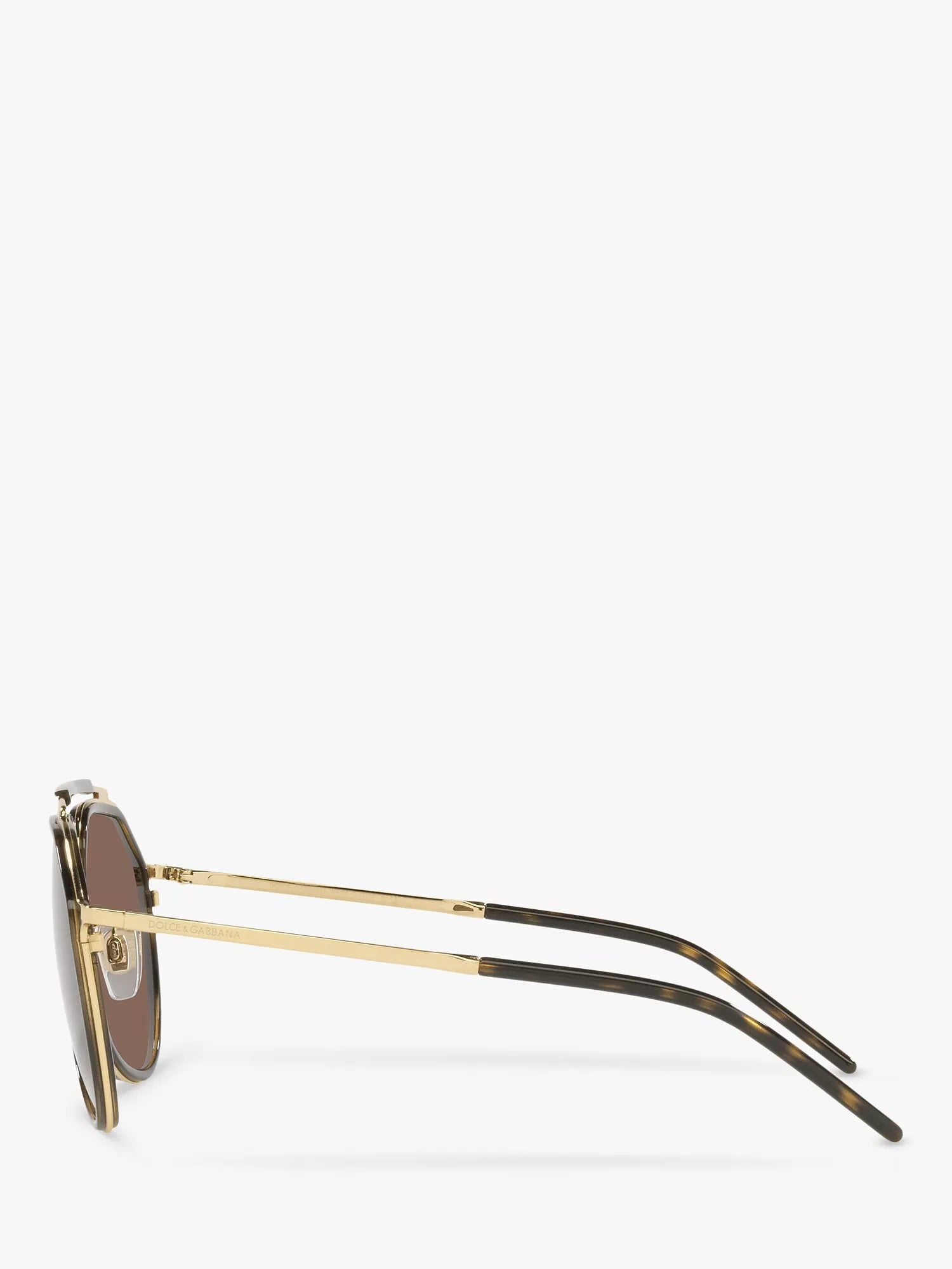 Dolce & Gabbana aviator gold Havana sunglasses, UK version