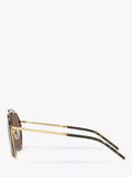 Dolce & Gabbana aviator gold Havana sunglasses, UK version