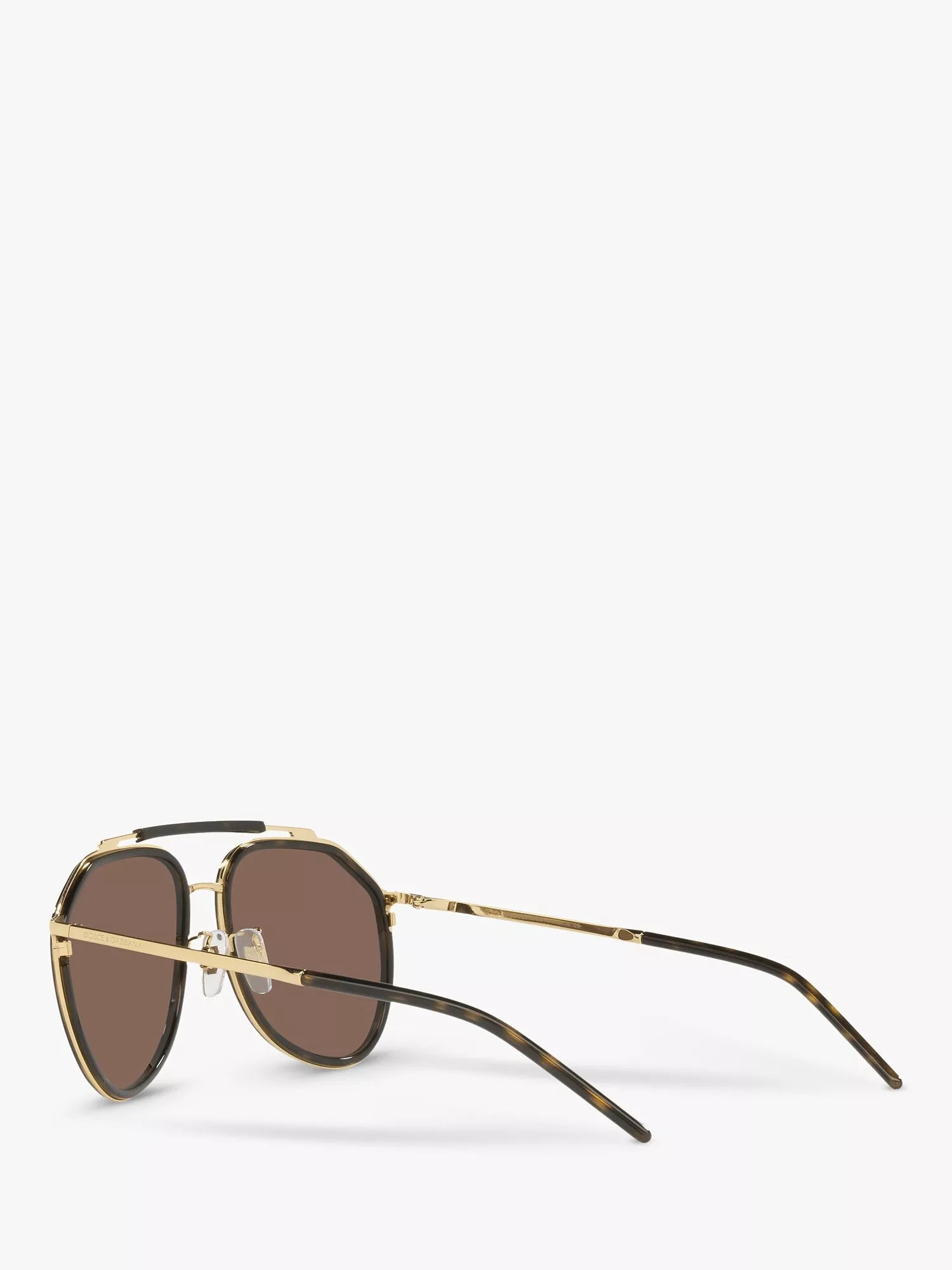 Dolce & Gabbana aviator gold Havana sunglasses, UK version