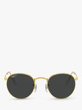 Ray-Ban RB3447 polarised round metal sunglasses gold/black - British product