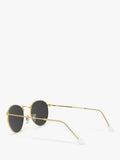 Ray-Ban RB3447 polarised round metal sunglasses gold/black - British product