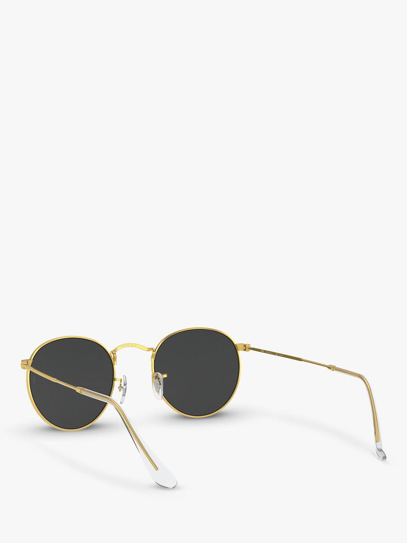 Ray-Ban RB3447 polarised round metal sunglasses gold/black - British product