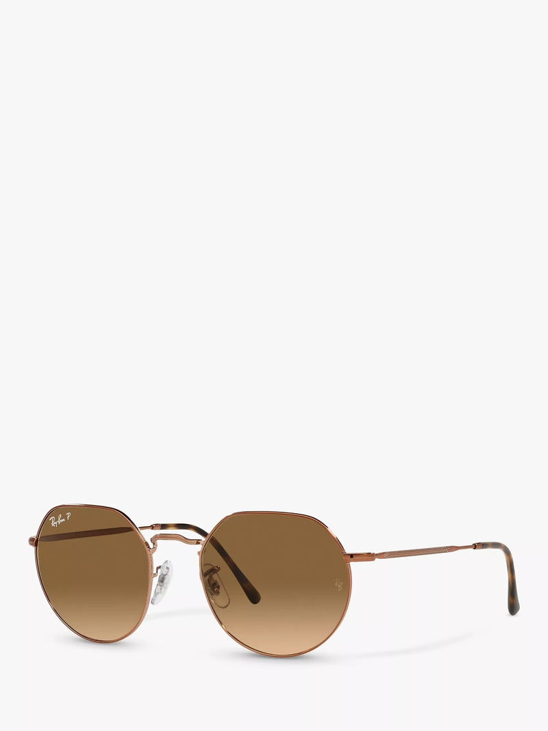 Ray-Ban Jack polarised hexagonal sunglasses medium (British brand)