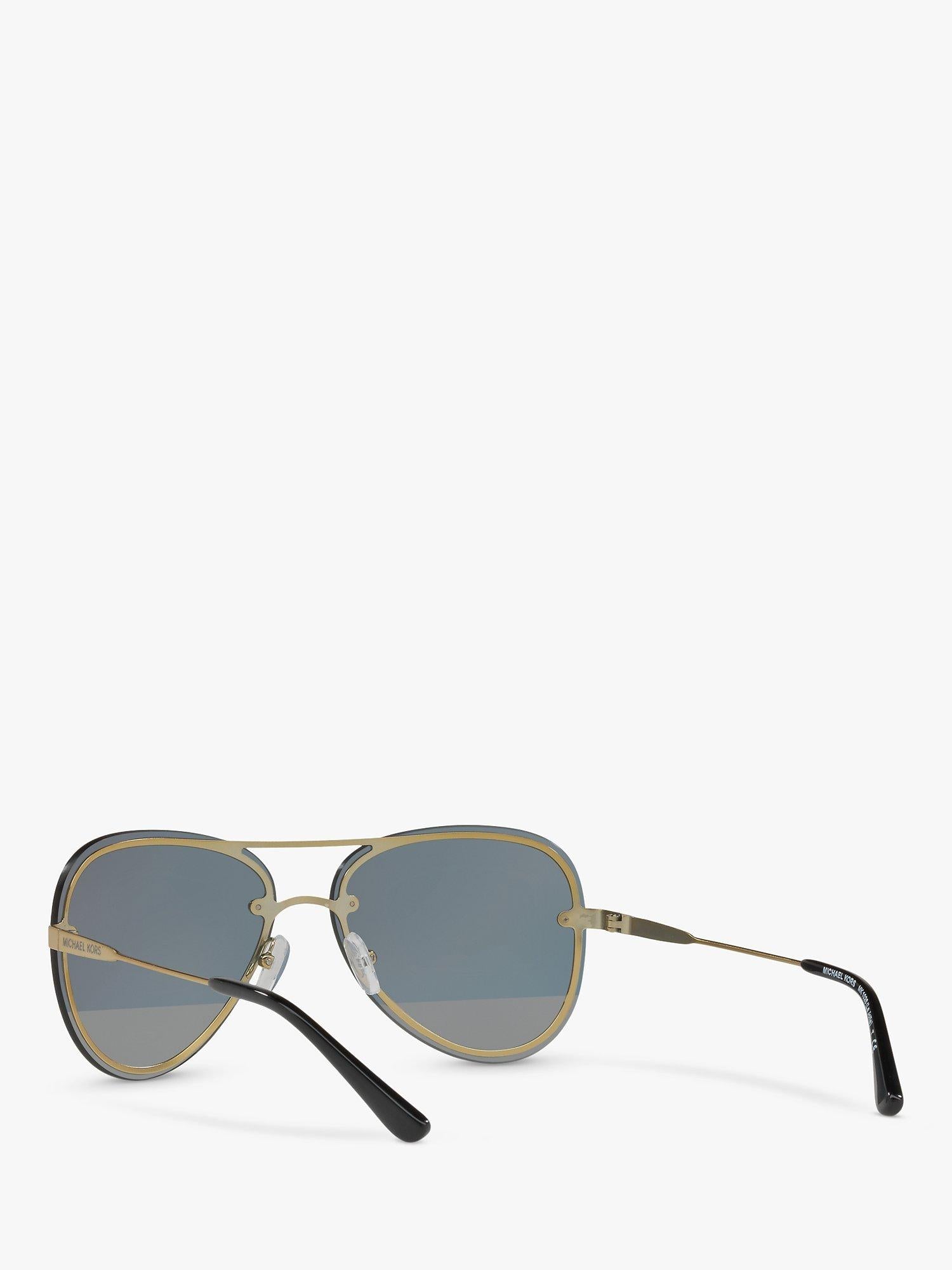 نظارات Michael Kors MK1026 طراز الطيار ذهبي فاتح رمادي، النسخة البريطانية