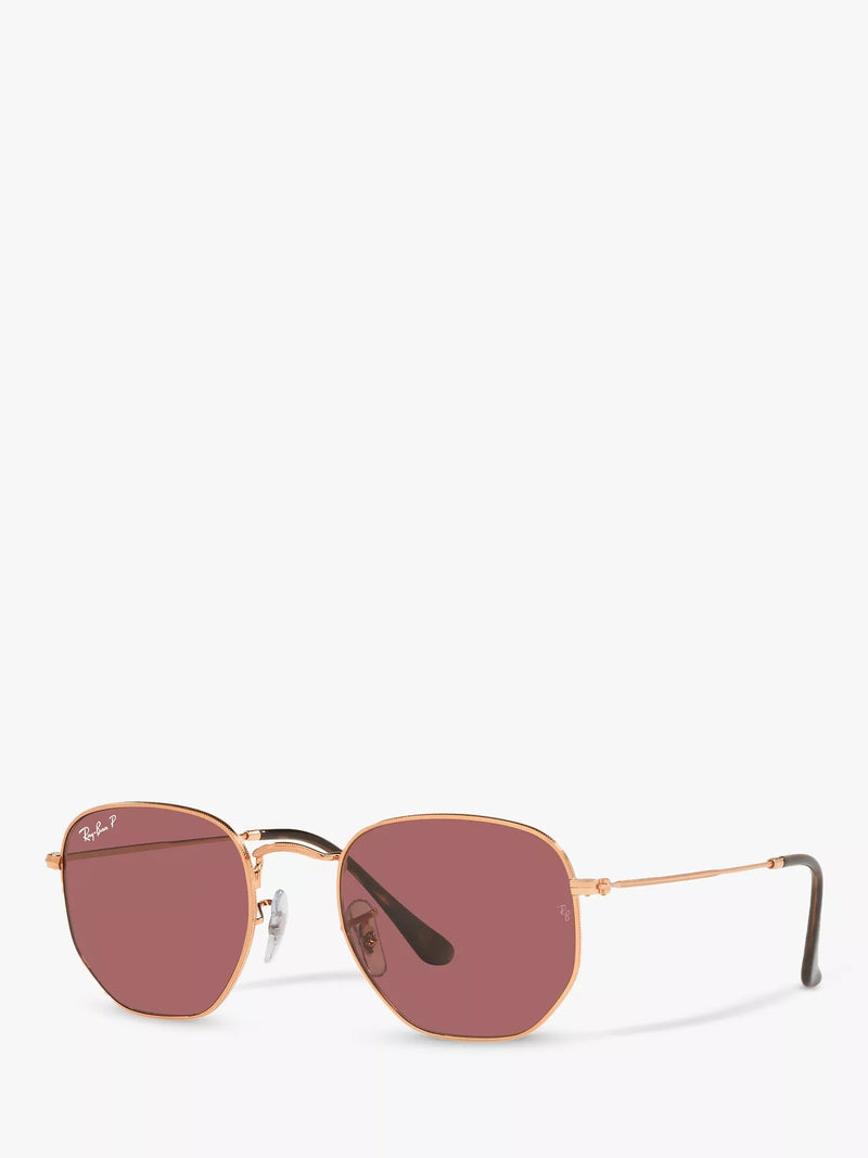 Ray-Ban RB3548N Unisex Polarised Hexagonal Sunglasses