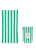 Dock & Bay Cabana Stripe Quick Dry Beach Towel - Cancun Green