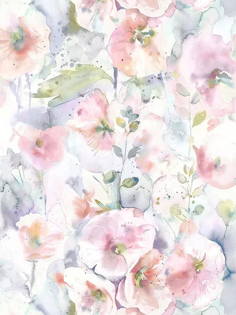 Voyage Isabela floral furnishing fabric in cotton linen blend, imported from the UK