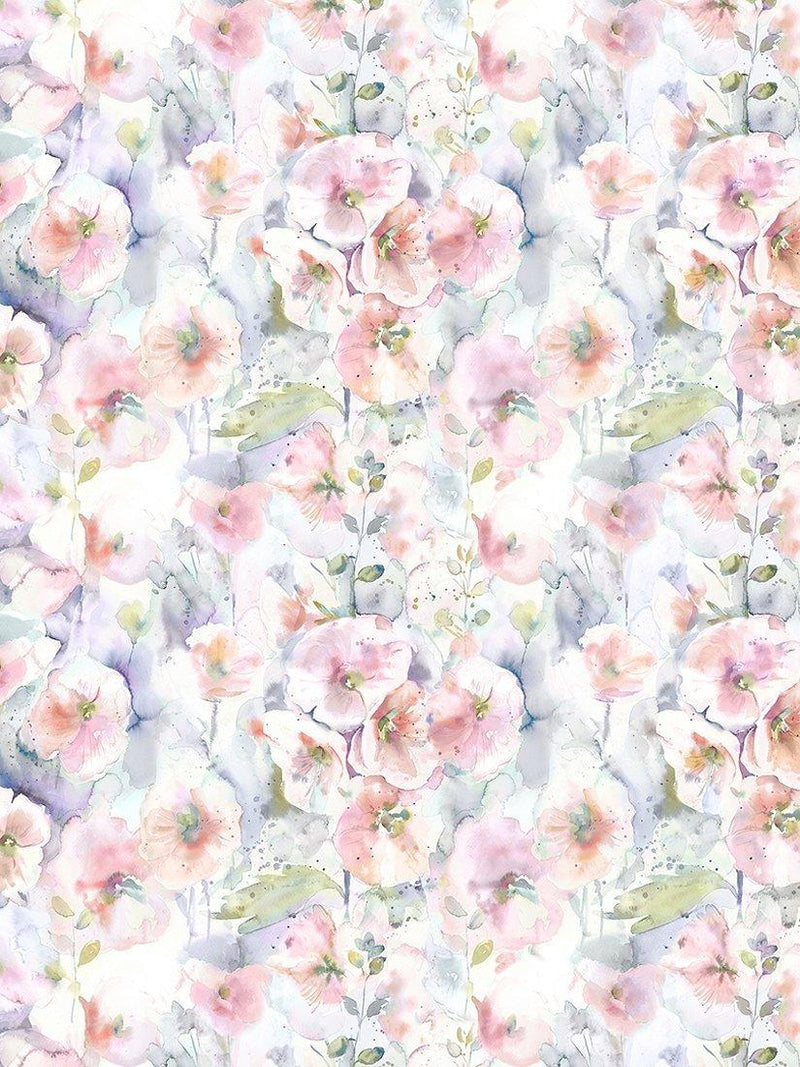 Voyage Isabela floral furnishing fabric in cotton linen blend, imported from the UK