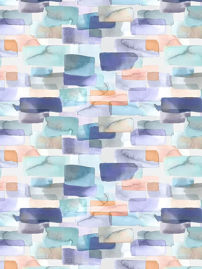 Voyage Kampala abstract watercolour furnishing fabric, imported from the UK