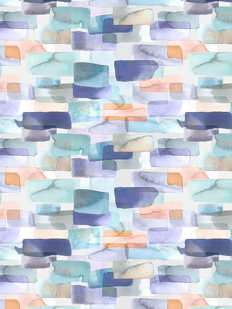 Voyage Kampala abstract watercolour furnishing fabric, imported from the UK