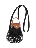 Longchamp Le Pliage Filet Mini Top Handle Mesh Bag, Black
