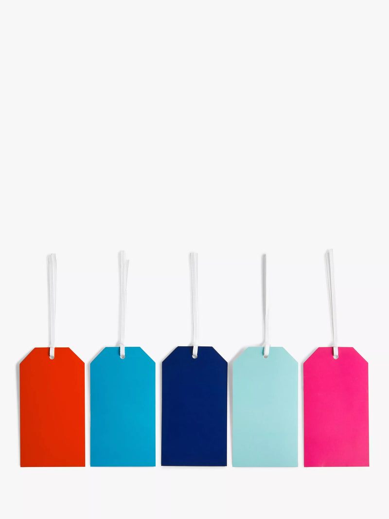 John Lewis bright gift tags pack of 5, UK version