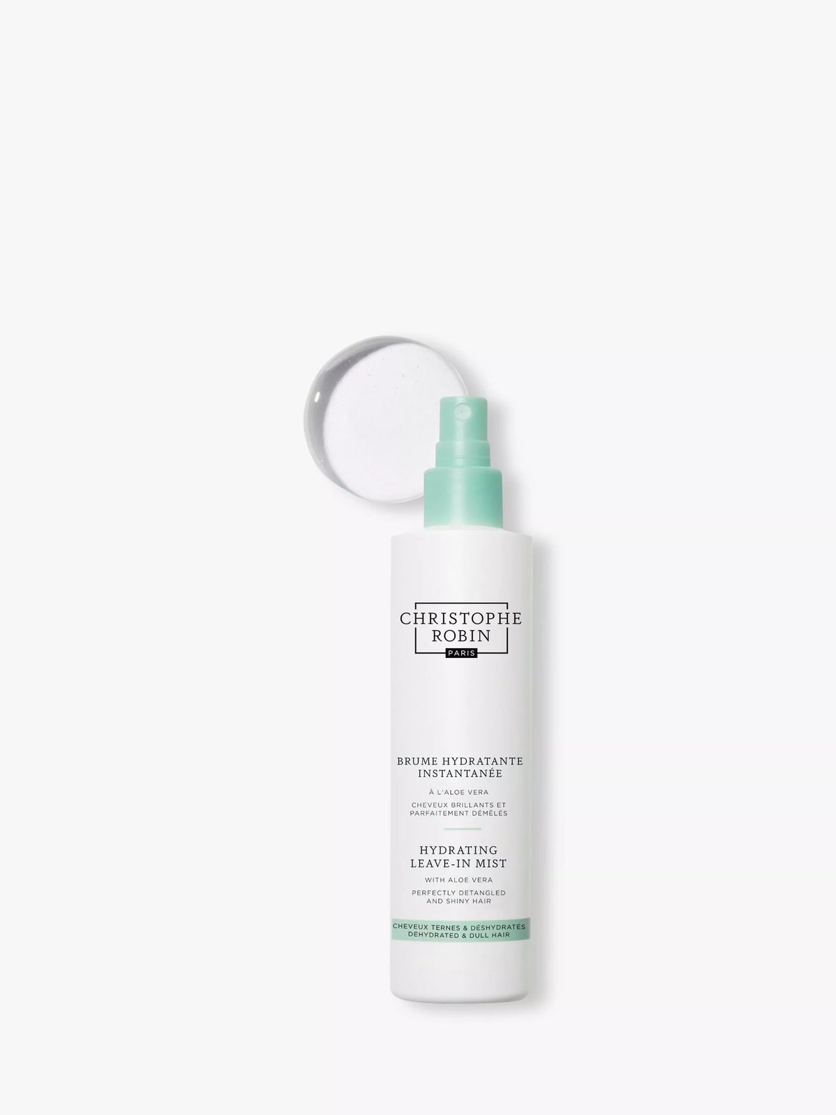 Christophe Robin Hydrating Leave-in Mist with Aloe Vera 150ml, imported from the UK