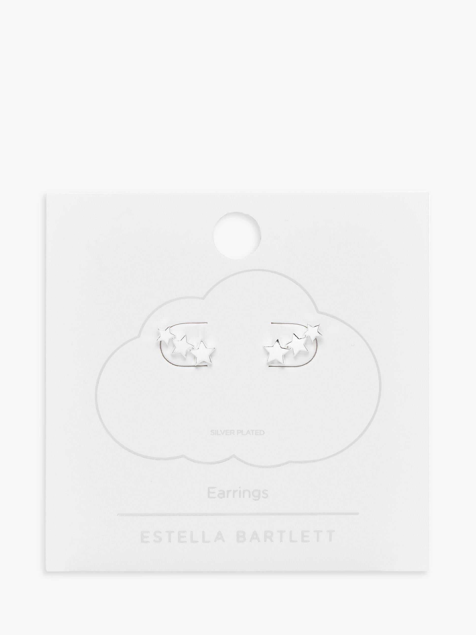 Estella Bartlett star stud earrings silver plated (British brand)