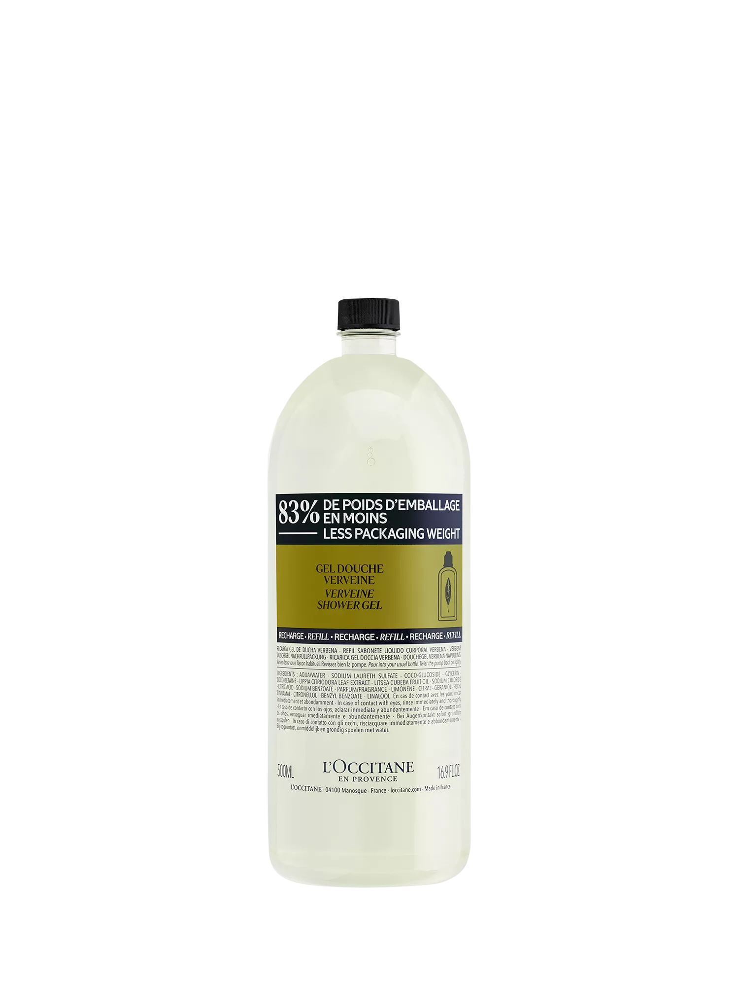 L'OCCITANE verbena shower gel refill 500ml, UK version