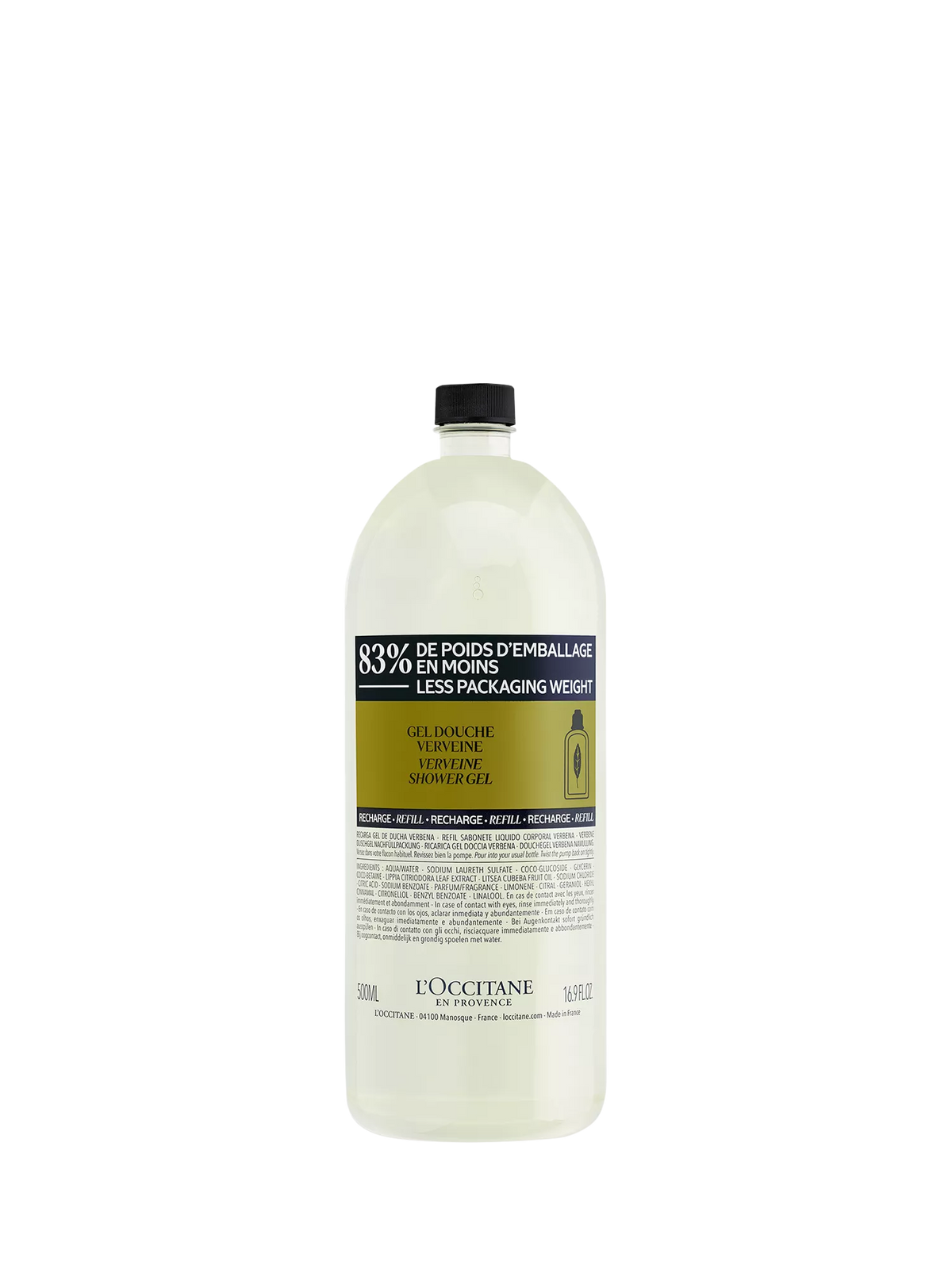 L'OCCITANE verbena shower gel refill 500ml, UK version