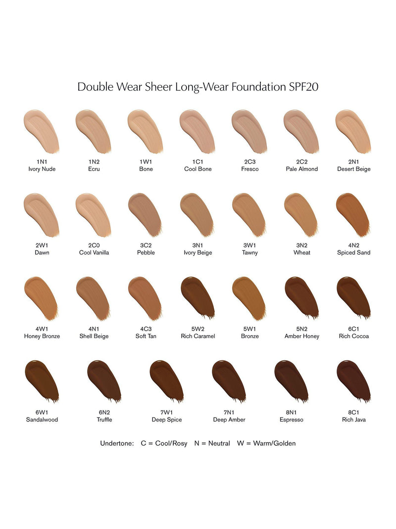 Estée Lauder Double Wear Sheer Makeup SPF 20 - British product