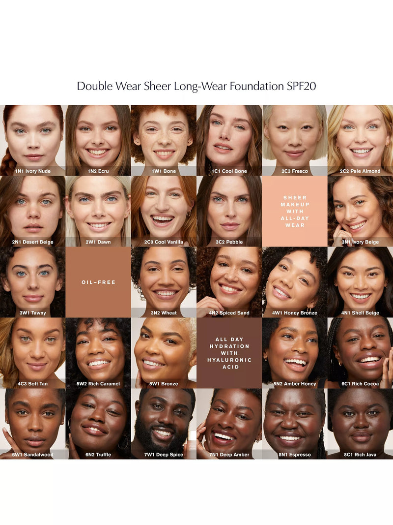 Estée Lauder Double Wear Sheer Makeup SPF 20 - British product