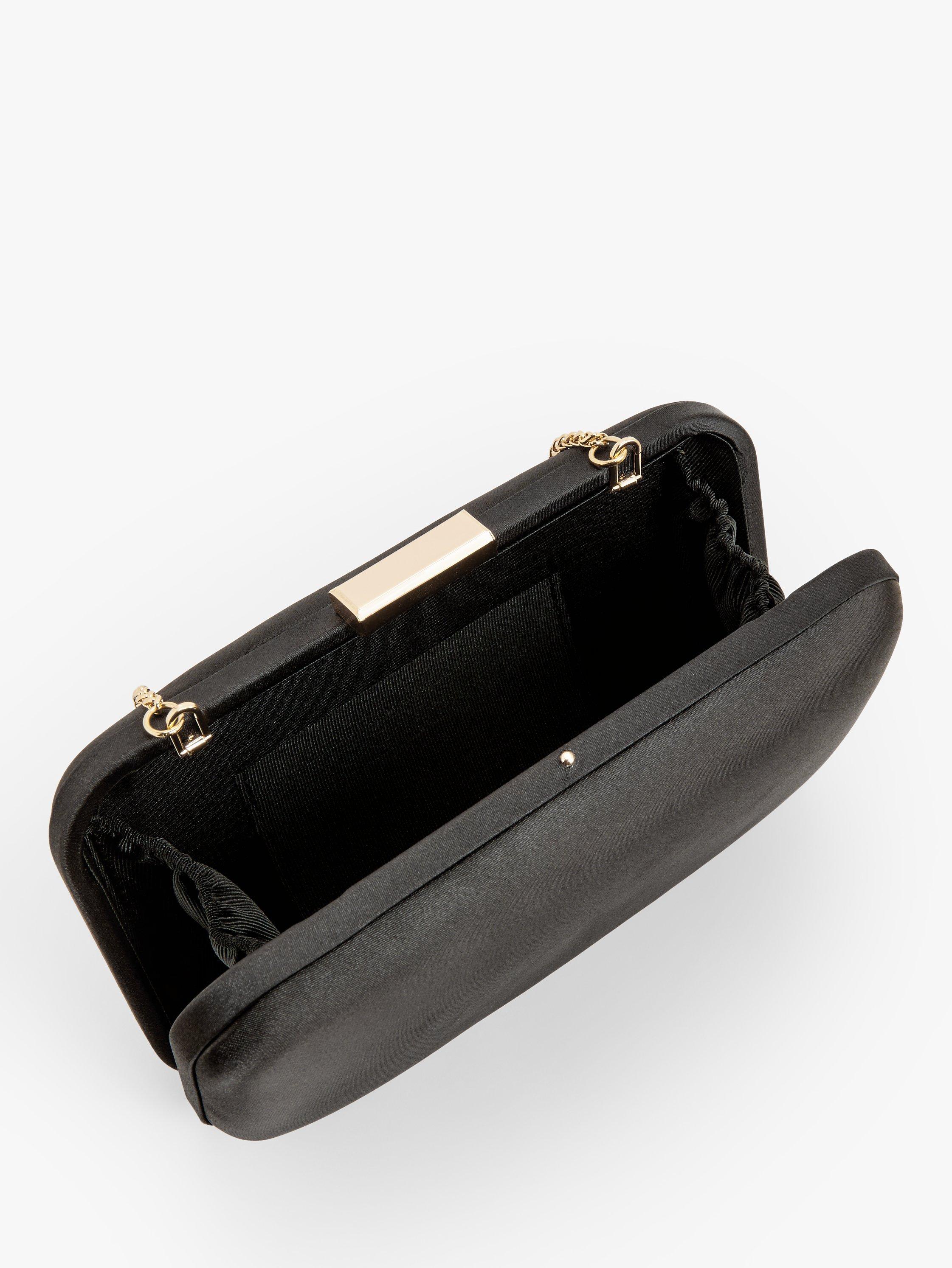 John Lewis Stella clutch bag in faux silk (British brand)
