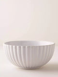 Truly Stoneware Fluted Serve Bowl, Pale Grey