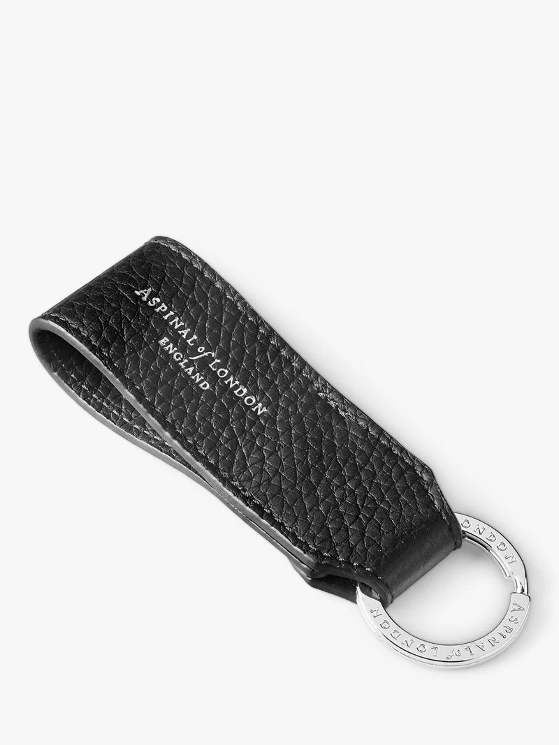Aspinal of London small pebble leather loop keyring - British product