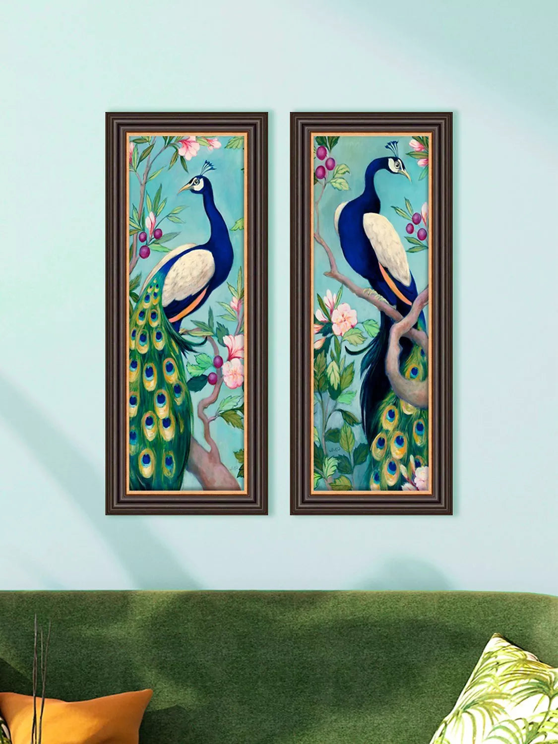 John Lewis Julia Purinton peacock framed prints set of 2, UK version