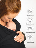 Gaia Baby Organic Cotton Stretchy Wrap Baby Carrier 15kg, UK version