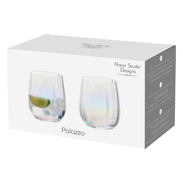 Anton Studio Designs Palazzo Tumblers Set of 2 400ml Lustre    2 per pack GOODS M&S   