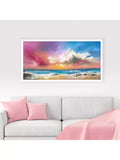 John Lewis Anna Schofield framed print Follow Your Heart pink multi 64.5x124.5cm UK version