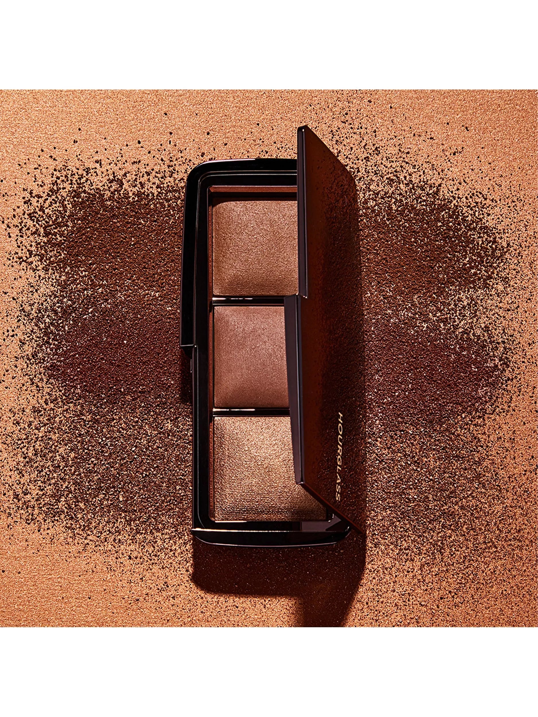 Hourglass lighting palette Volume III with three shades for medium-deep skin tones, 9g, UK version
