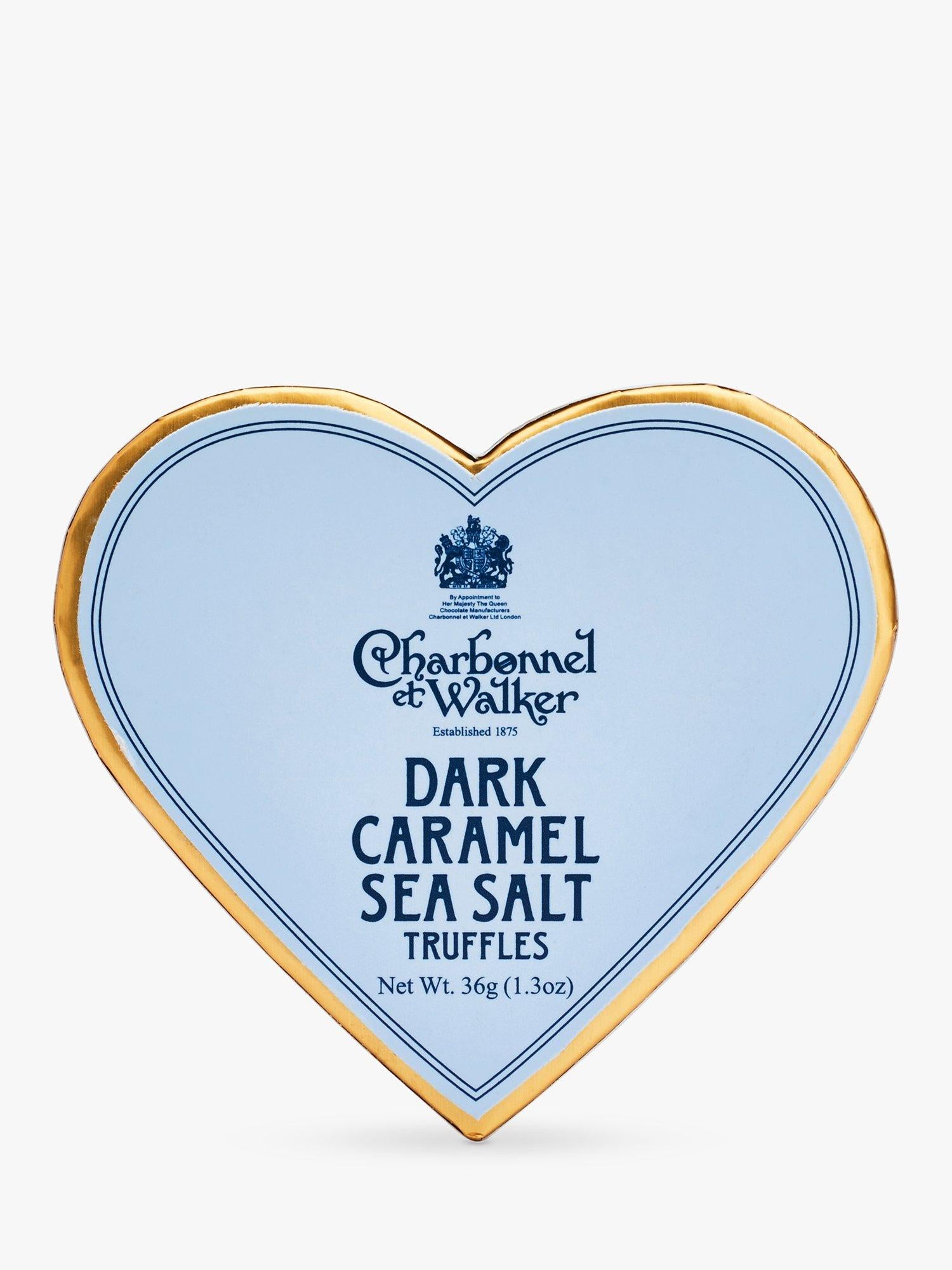 Charbonnel et Walker mini heart box truffles 36g, imported from the UK