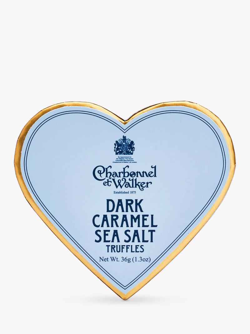 Charbonnel et Walker mini heart box truffles 36g, imported from the UK