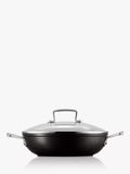 Le Creuset shallow casserole with toughened non-stick coating and glass lid, 24cm, UK version