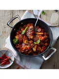 Le Creuset shallow casserole with toughened non-stick coating and glass lid, 24cm, UK version