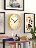 Jones Clocks analogue wall clock in Fizzy Yellow 30cm, UK version