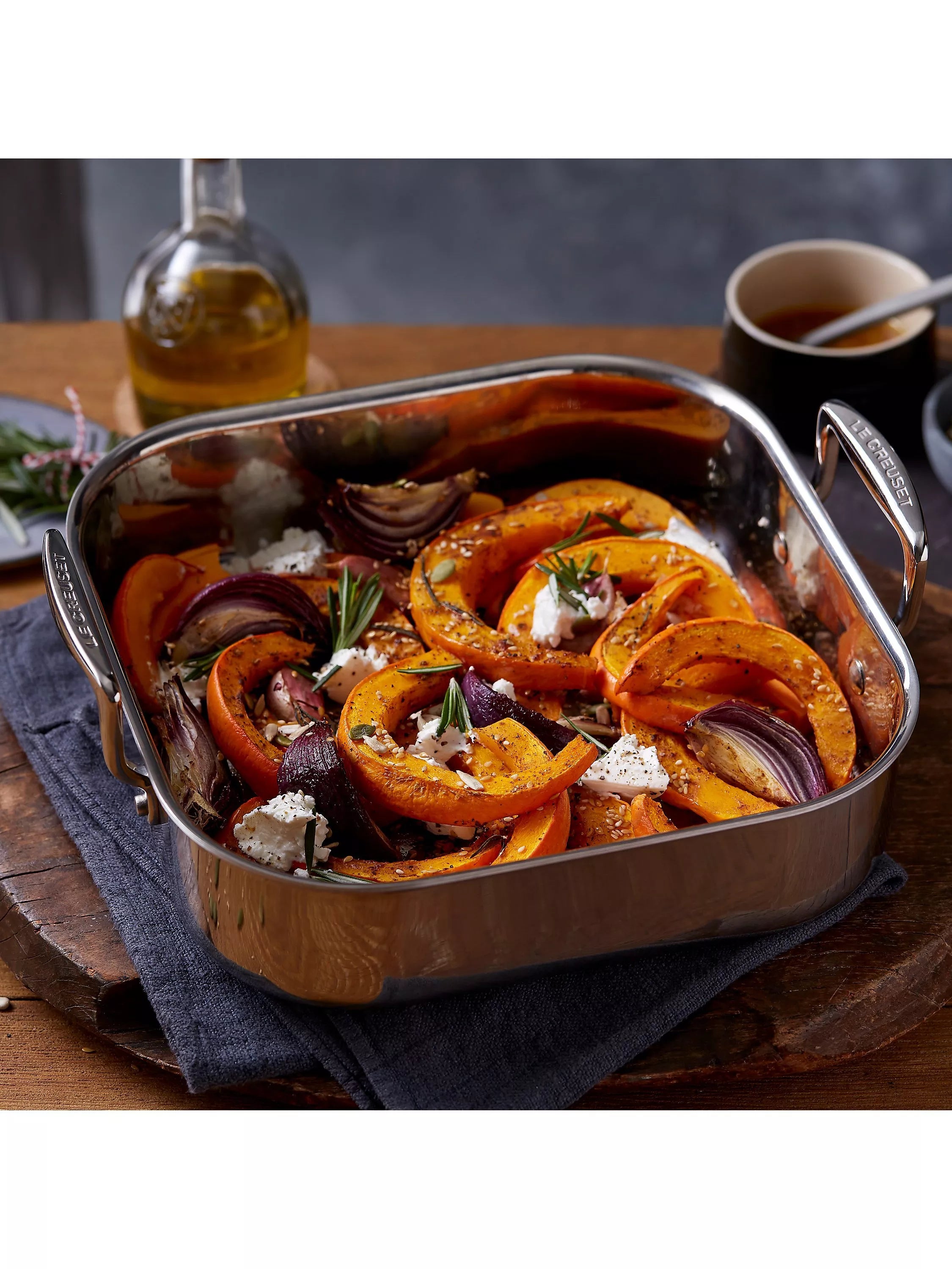 Le Creuset 3-ply stainless steel square roaster 26cm, UK version
