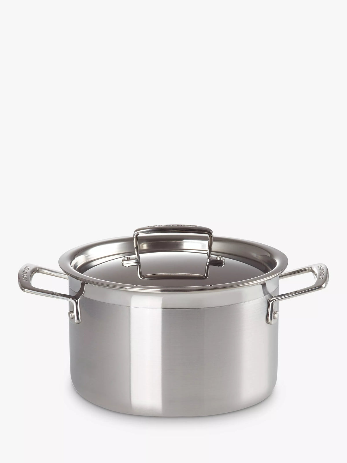 Le Creuset 3-ply stainless steel deep casserole with lid 20cm, UK version