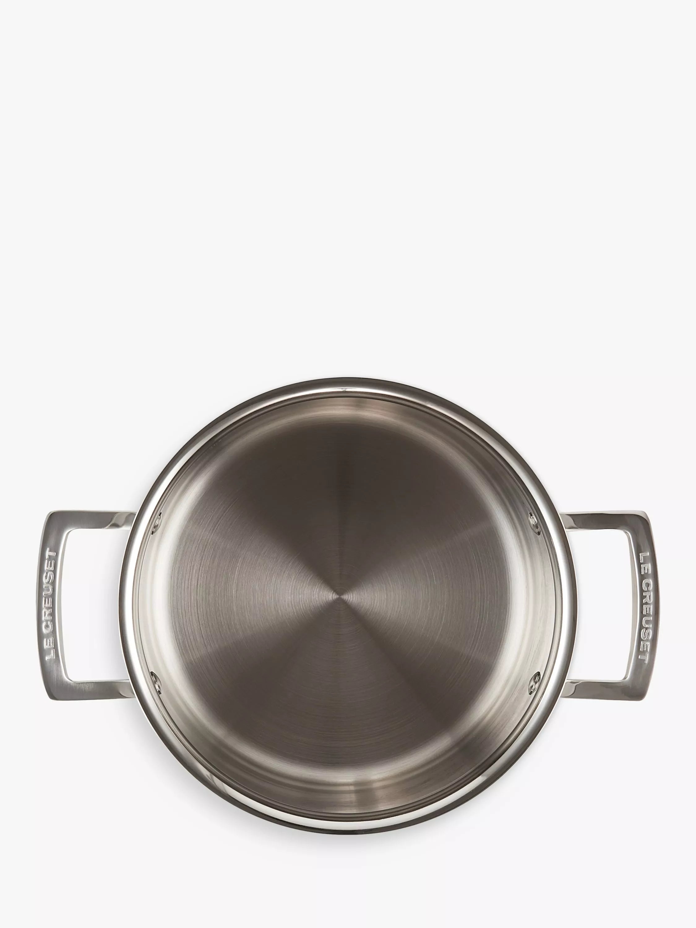 Le Creuset 3-ply stainless steel deep casserole with lid 20cm, UK version
